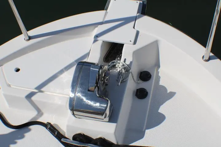 Slide: The Image of 2019 Ranger Tugs R-31 CB boat anchor system on deck. - 14