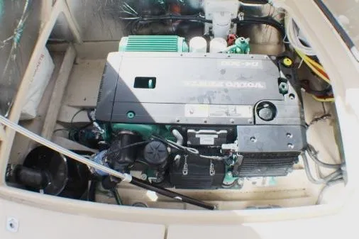 Slide: The Image of 2019 Ranger Tugs R-31 CB engine compartment with Volvo Penta engine. - 29