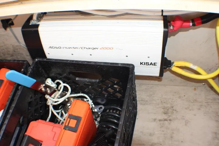 Slide: The Image of KISAE Abso Inverter/Charger 2000 in 2019 Ranger Tugs R-31 CB boat storage area. - 40