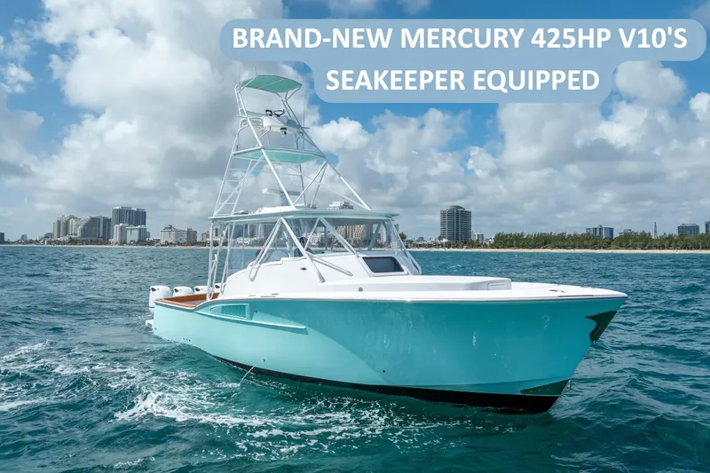 The Image of Custom Margaritavich 2025 boat with Mercury 425HP V10, Seakeeper equipped, on ocean. - 0