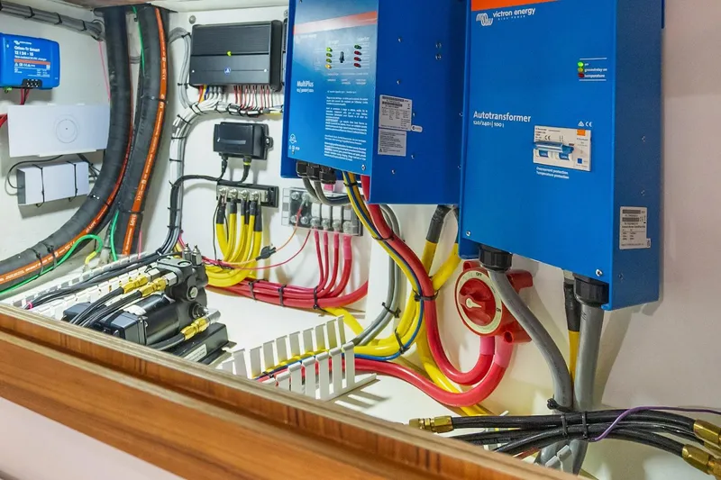 Slide: The Image of Electrical system of 2025 Rybovich Custom Margaritavich yacht with Victron Energy components. - 38