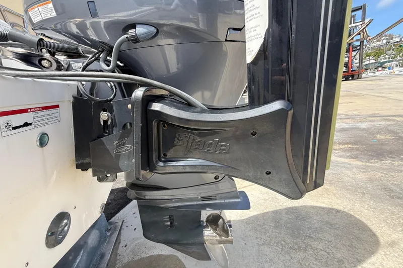 Slide: The Image of Close-up of a 2016 Sea Fox 226 Commander boat motor and propeller. - 18