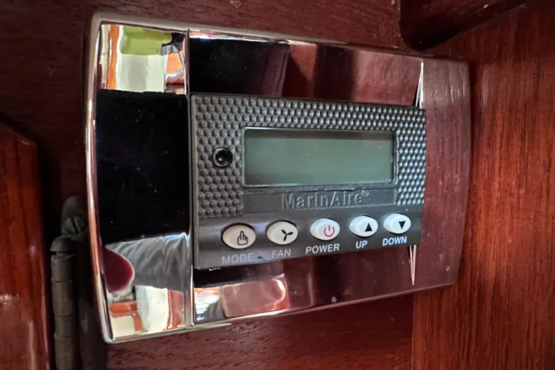 Slide: The Image of Marine air conditioning control panel on 1986 Pacific Seacraft 34 yacht. - 61