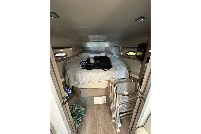 Slide: The Image of Interior cabin of 2019 Formula 37 Performance Cruiser with cozy bed and modern design. - 25