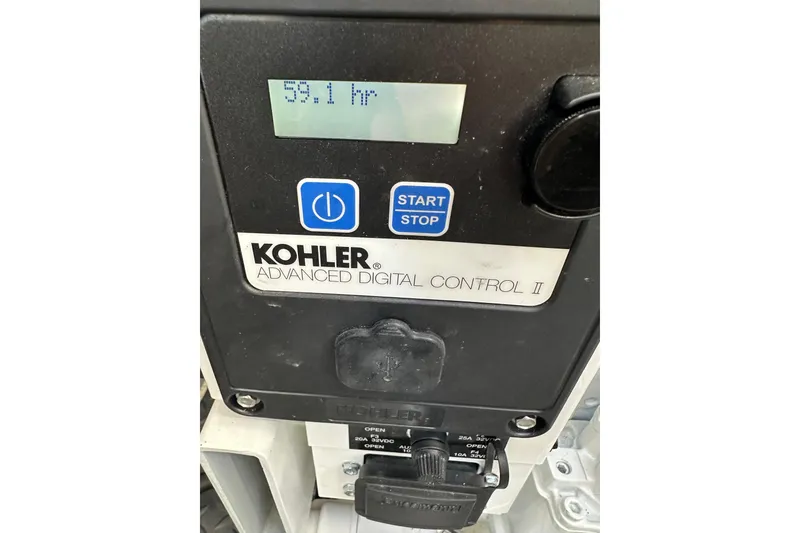 Slide: The Image of Kohler Advanced Digital Control II display showing 59.1 hours on Formula 37 Performance Cruiser 2019. - 30
