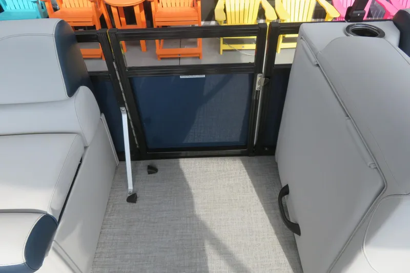 Slide: The Image of Interior of Avalon Venture 85 Rear Fish 2026 with seating area. - 14