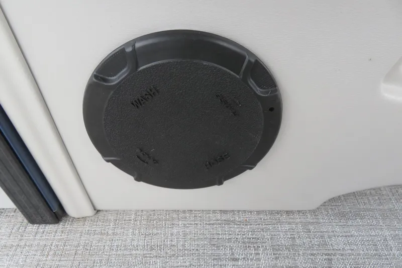 Slide: The Image of Black wash hose connection on Avalon Venture 85 boat, model 2026. - 39