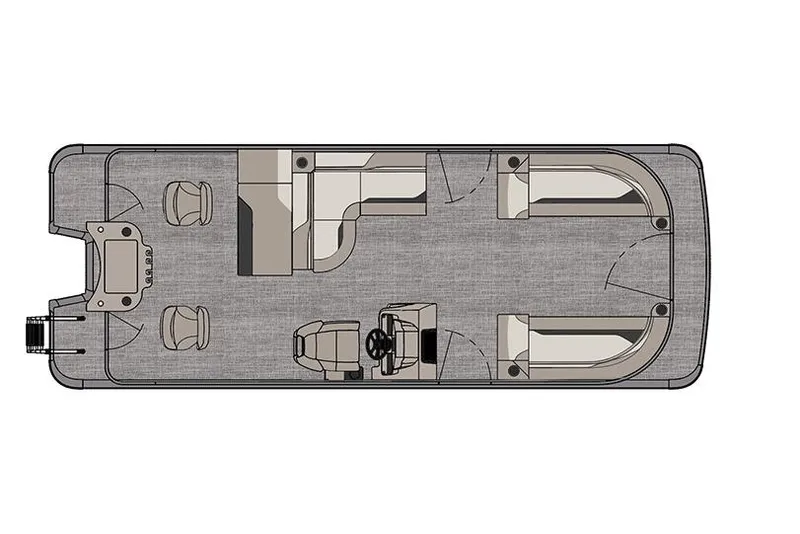Slide: The Image of Manufacturer Provided Image: 2026 Avalon Venture 85 Rear Fish boat layout with seating and helm. - 46