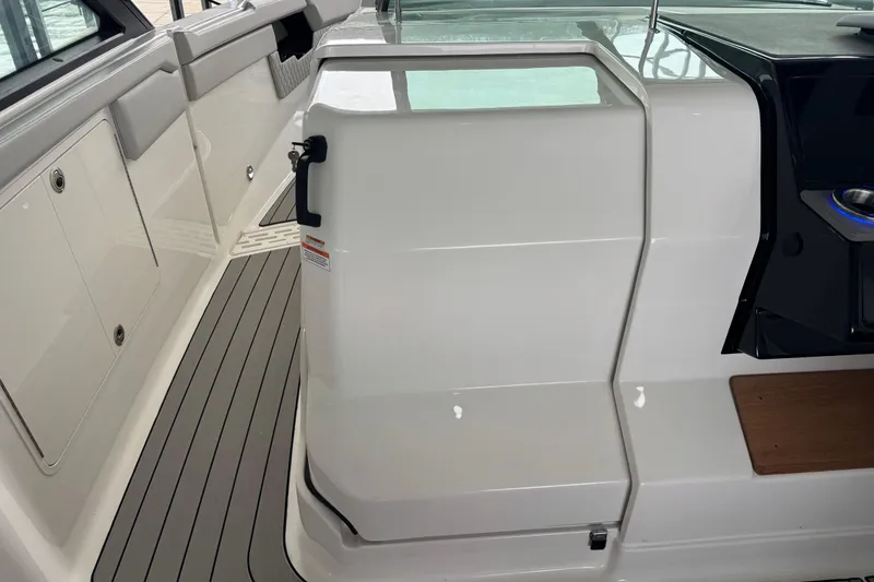Slide: The Image of 2025 Sea Ray SLX 400 boat interior with sleek design and modern features. - 13