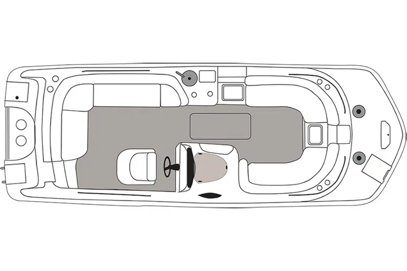 Slide: The Image of Manufacturer Provided Image: Top view layout of 2018 Hurricane SunDeck Sport 232 OB boat. - 35