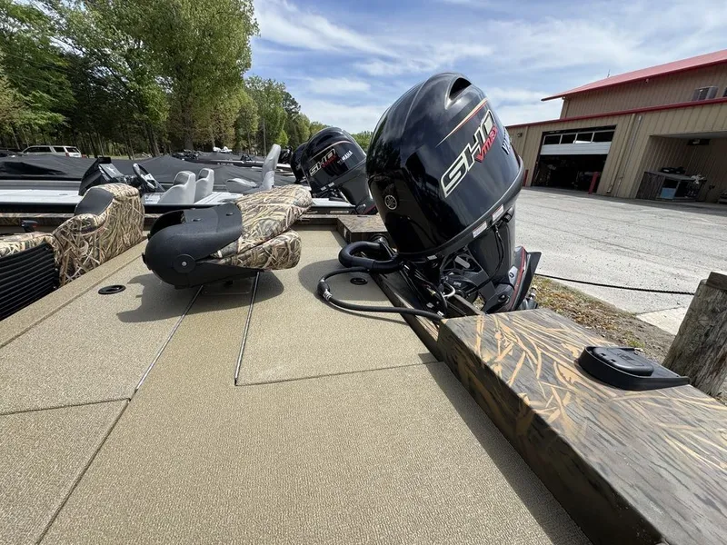 Slide: The Image of 2026 G3 Sportsman 1810 PFX boat with Yamaha outboard motor. - 3