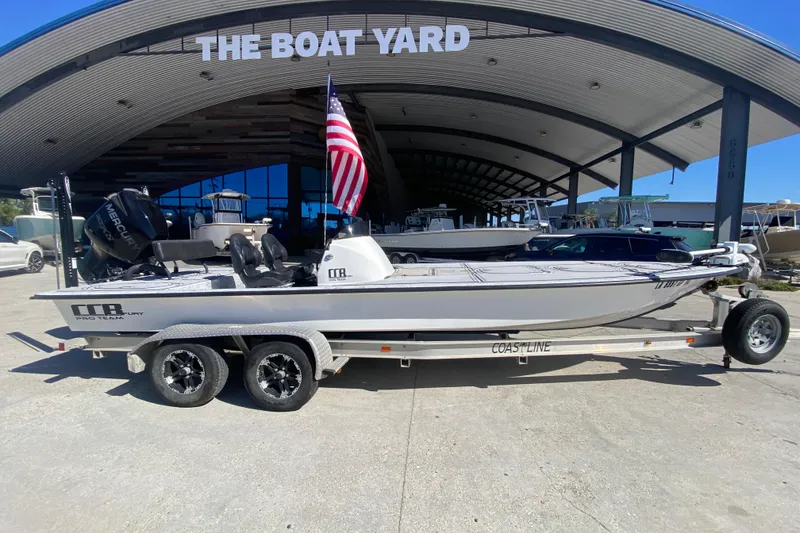 Slide: The Image of 2020 Coastal Custom Boats 23' Fury on trailer at The Boat Yard. - 3