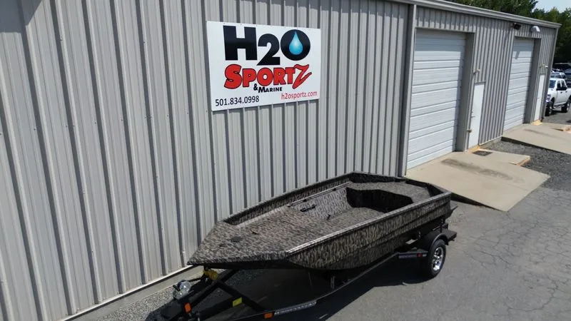 The Image of 2026 Edge Duck Boats 1656 DB outside H2O Sportz building. - 1