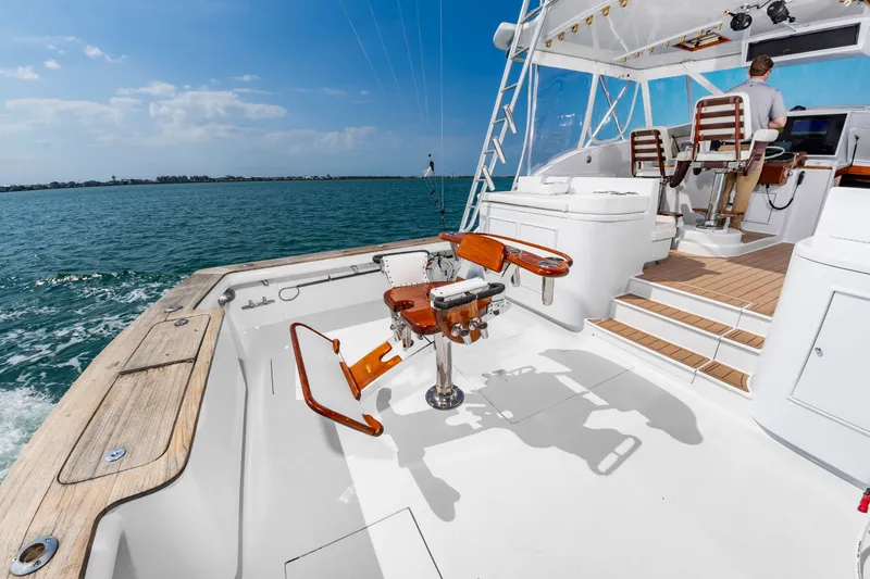 Slide: The Image of Custom Lohr 43 Express yacht from 1999 on open sea. - 19