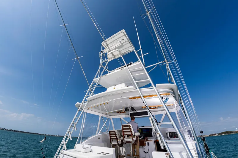 Slide: The Image of Custom Lohr 43 Express yacht from 1999 on open sea. - 24