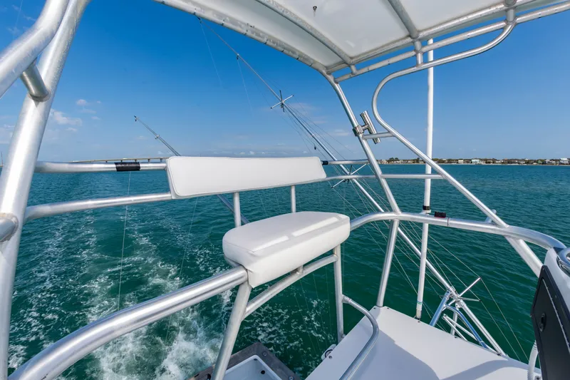 Slide: The Image of View from Custom Lohr 43 Express yacht, 1999 model, on the sea. - 27