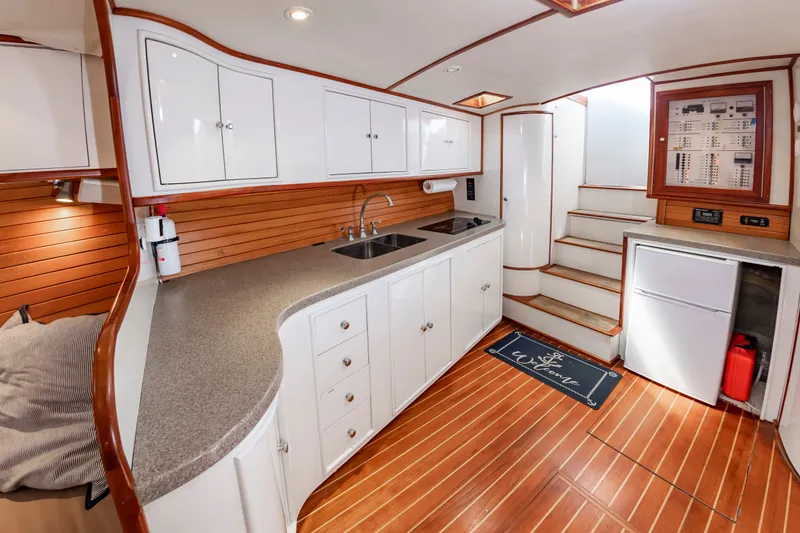 Slide: The Image of Interior of Custom Lohr 43 Express yacht, built in 1999. - 32