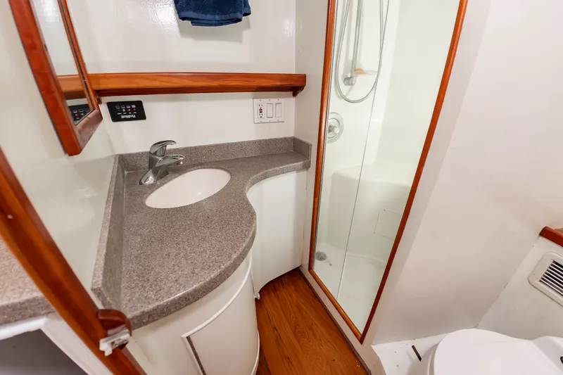 Slide: The Image of Bathroom in Custom Lohr 43 Express 1999 with shower and sink. - 38