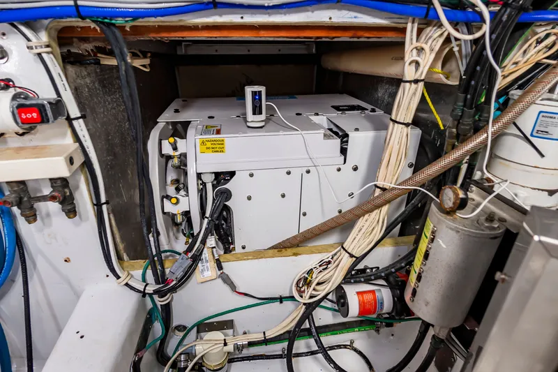 Slide: The Image of Engine room of 1999 Custom Lohr 43 Express with wiring. - 46