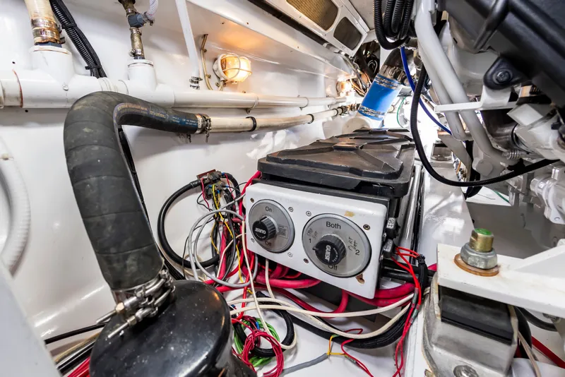 Slide: The Image of Interior view of a 1999 Custom Lohr 43 Express engine room. - 47