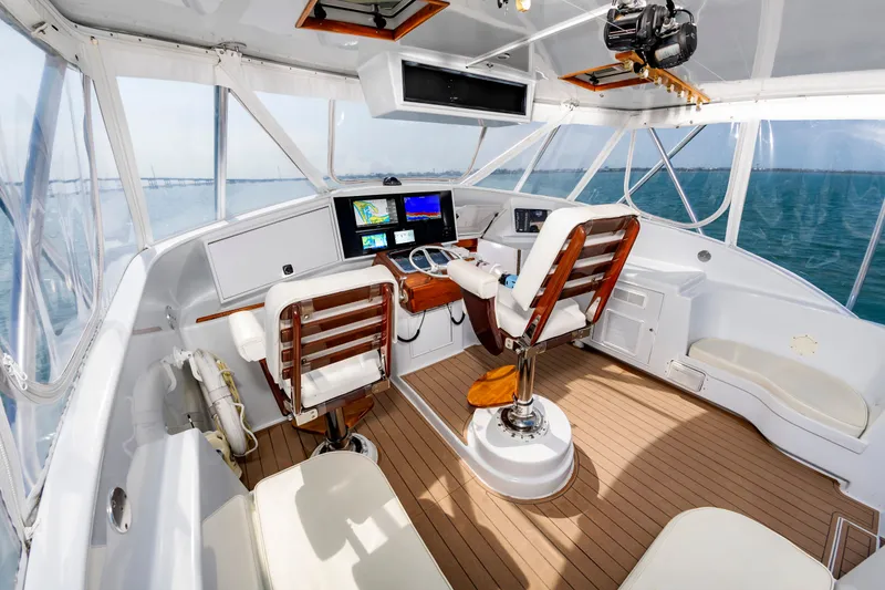 Slide: The Image of Interior view of Custom Lohr 43 Express yacht, 1999 model. - 8