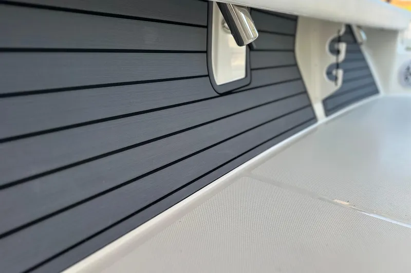 Slide: The Image of Close-up of 2026 Pathfinder 2600 TRS boat interior with sleek, modern design elements. - 15