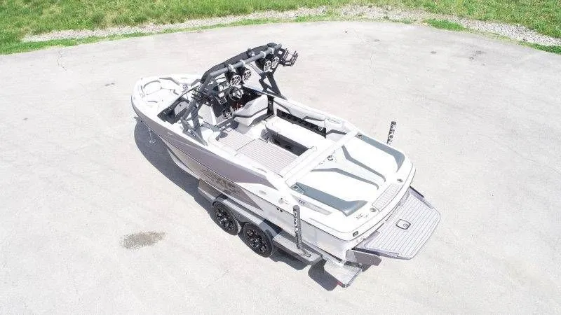 Slide: The Image of Aerial view of a 2017 Axis T23 boat on a trailer. - 13