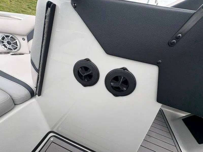Slide: The Image of Interior of Axis T23 boat, featuring speakers and air vents. - 40