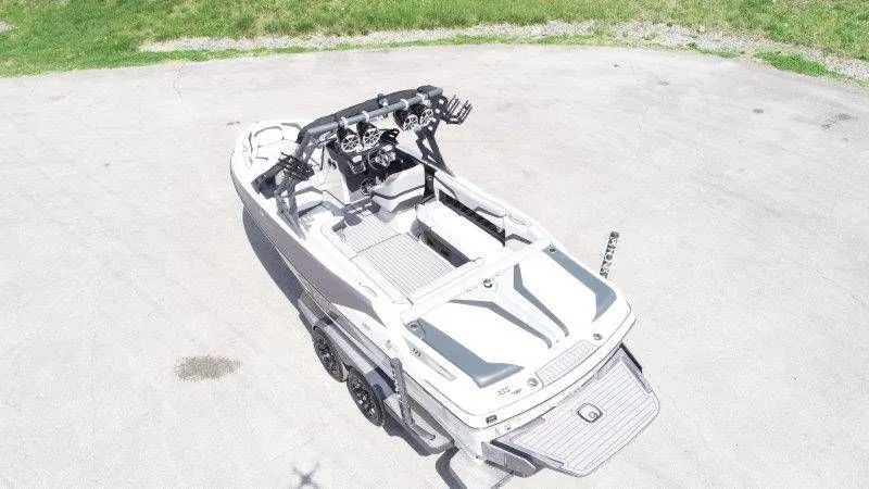 Slide: The Image of Aerial view of a 2017 Axis T23 boat on a trailer. - 6