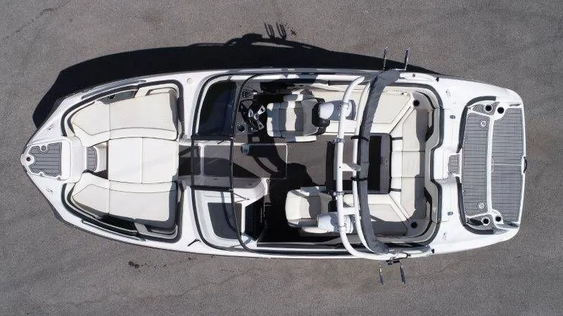 Slide: The Image of Top view of 2016 Yamaha AR240 boat with white interior. - 6