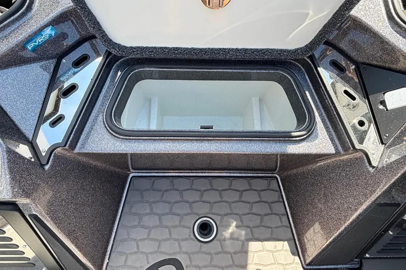 Slide: The Image of Interior view of 2025 Ranger Z520R boat with storage compartment. - 7