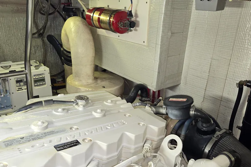 Slide: The Image of Engine room of 2009 American Tug 34 Rare Flybridge Model with Cummins engine. - 85