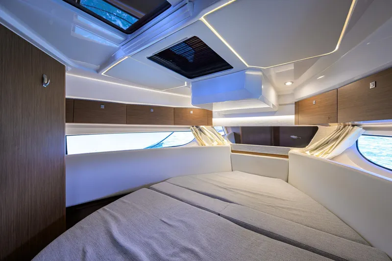 Slide: The Image of Luxurious cabin interior of 2022 Jeanneau NC Weekender 1095 Fly with modern design. - 28
