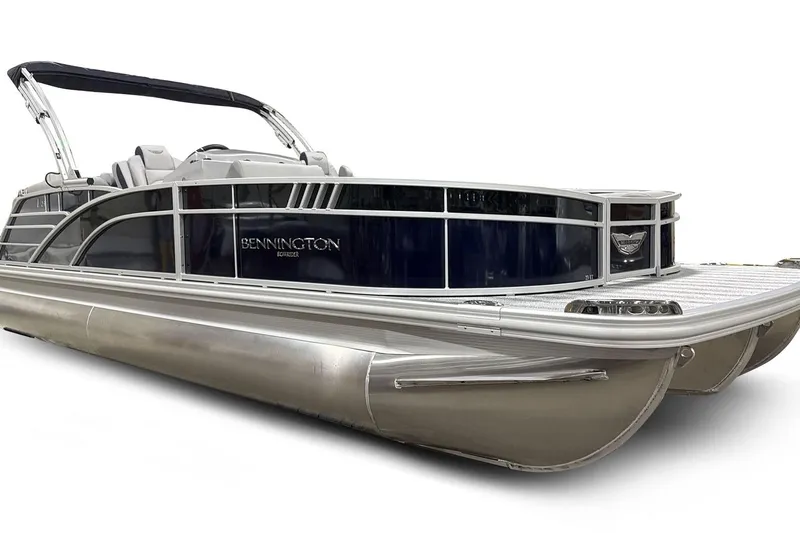 The Image of 2026 Bennington 23 L Quad Bench pontoon boat with sleek design and modern features. - 3