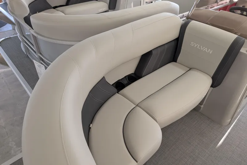 Slide: The Image of Luxurious seating on 2026 Sylvan Mirage 820 CLZ DH pontoon boat. - 5