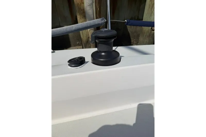 Slide: The Image of Winch and cleat on 2015 J Boats J/88 sailboat deck. - 15