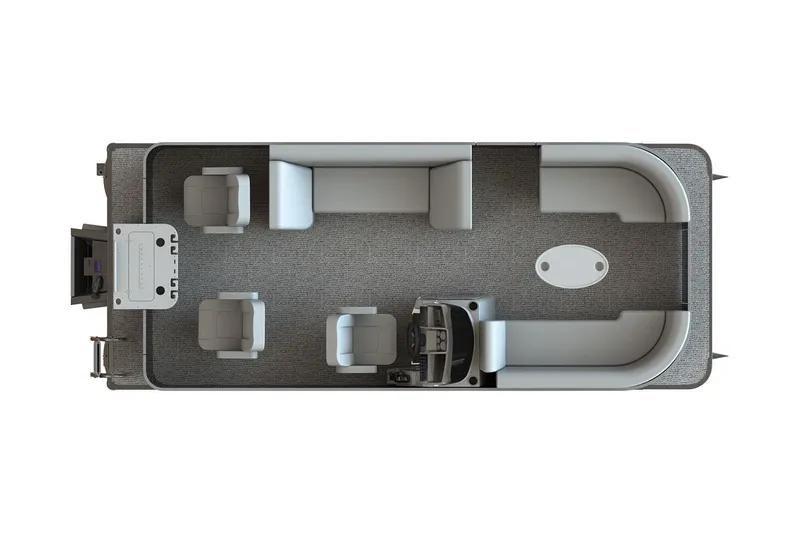 Slide: The Image of Manufacturer Provided Image: Top view of 2026 Sylvan Mirage Fish 8522 Party Fish pontoon boat layout. - 14