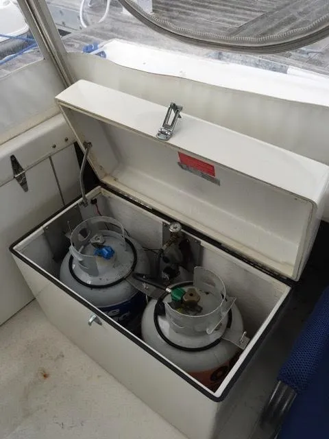 Slide: The Image of Gas cylinder storage on Provincial 42 Pleasure Boat, year 2000. - 15