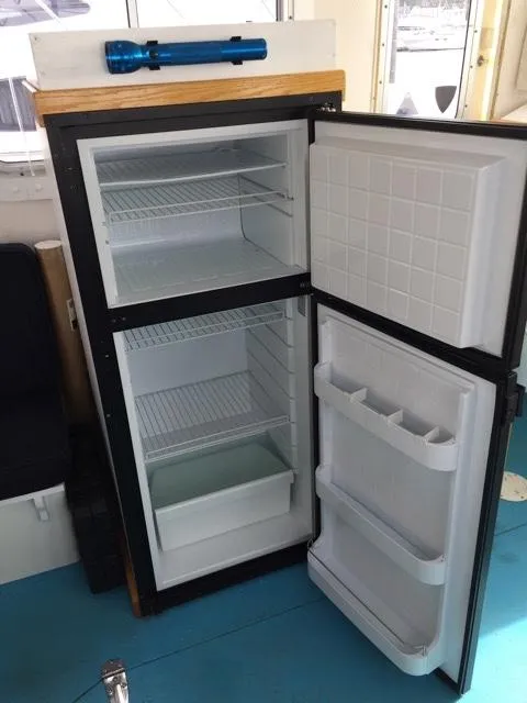 Slide: The Image of Open refrigerator on Provincial 42 Pleasure Boat, year 2000. - 21