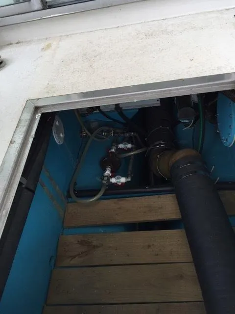Slide: The Image of Engine compartment of a 2000 Provincial 42 Pleasure Boat. - 44