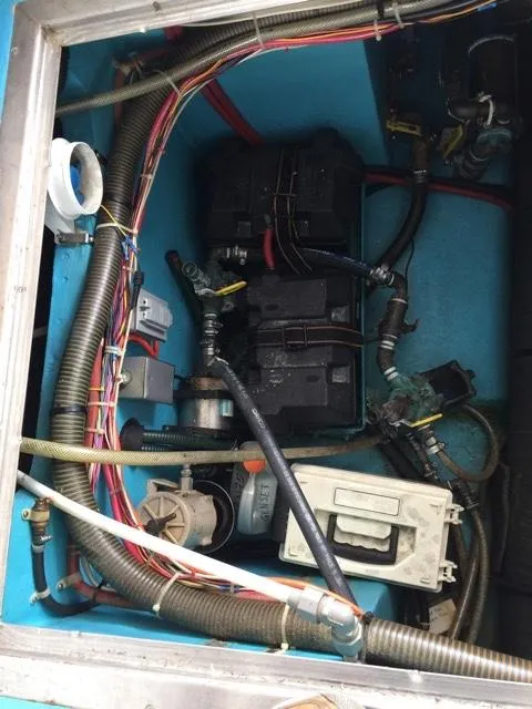 Slide: The Image of Engine compartment of a 2000 Provincial 42 Pleasure Boat. - 47