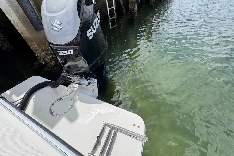 Slide: The Image of 2019 Steiger Craft 255 Miami with Suzuki 350 outboard motor in clear water. - 4