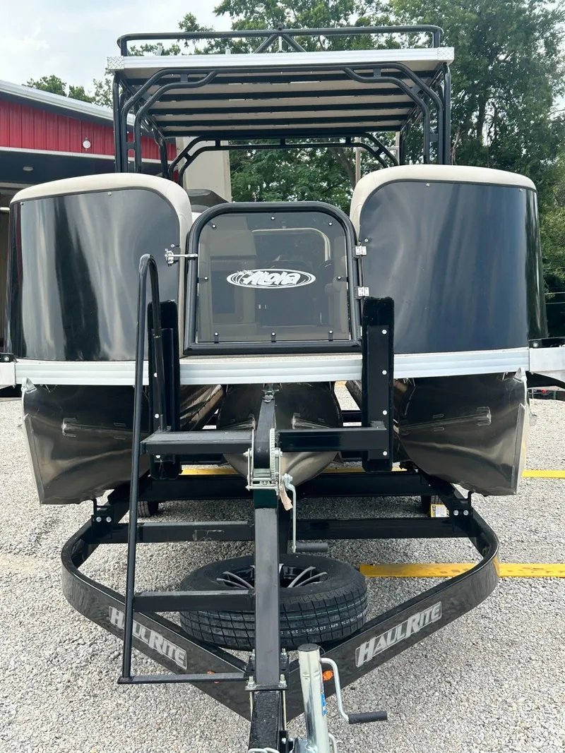 Slide: The Image of Aloha Tropical Series-Sundeck-Slide Tritoon with Mercury 200 HP Outboard. Trailer Extra 2023 - 5