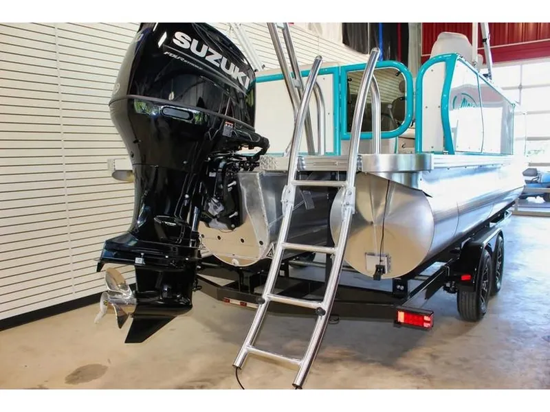 Slide: The Image of Aloha Club Series Tritoon w/150HP Suzuki. Trailer extra. 2023 - 3