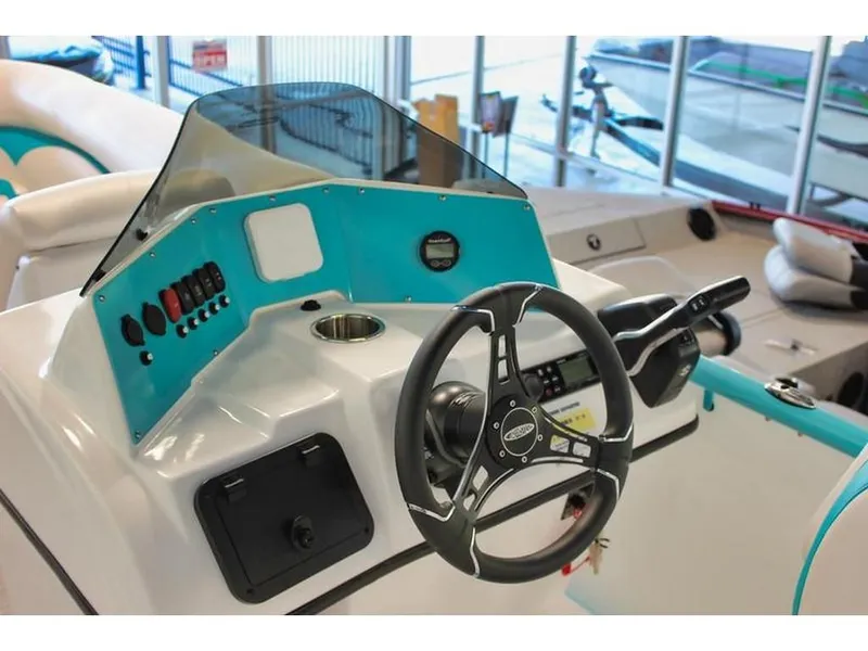 Slide: The Image of Aloha Club Series Tritoon w/150HP Suzuki. Trailer extra. 2023 - 5