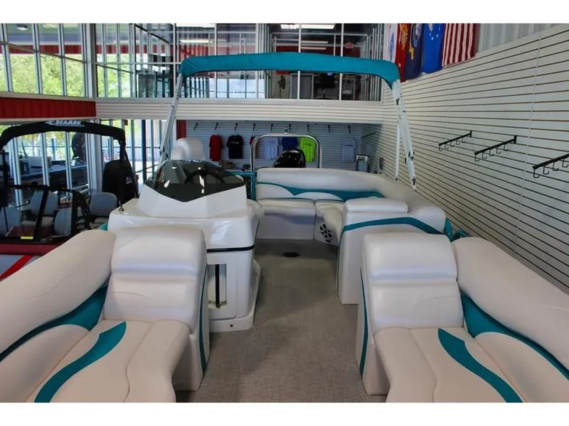 Slide: The Image of Aloha Club Series Tritoon w/150HP Suzuki. Trailer extra. 2023 - 7