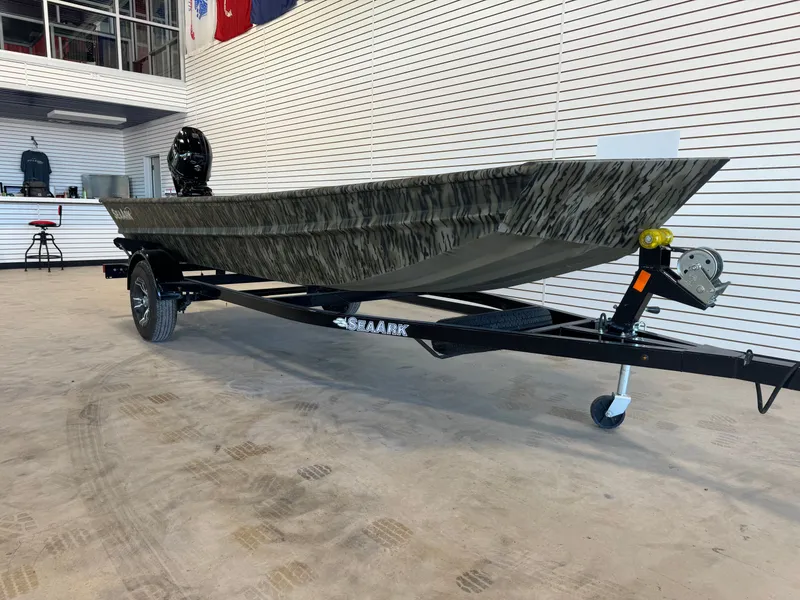 Slide: The Image of SeaArk 1648 Special with 25hp Suzuki and custom single axle trailer 2025 - 11
