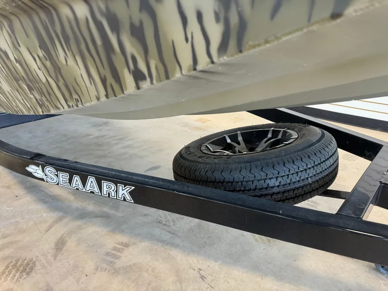 Slide: The Image of SeaArk 1648 Special with 25hp Suzuki and custom single axle trailer 2025 - 6