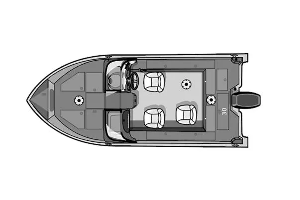 Slide: The Image of Manufacturer Provided Image: Top view of 2024 Starcraft Storm 176 DC Pro fishing boat layout. - 9