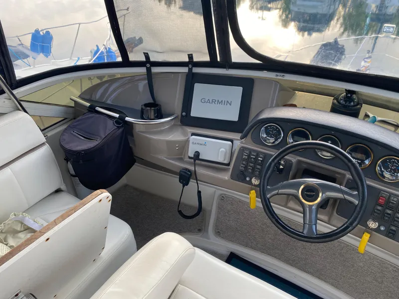 Slide: The Image of Cockpit of 2000 Carver 396 Motor Yacht with Garmin navigation system. - 20